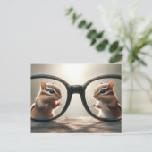 大きな眼科医を持つチップ ポストカード (スタンド正面)