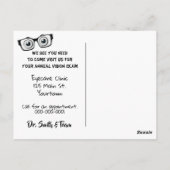 大きな眼科医を持つチップ ポストカード (裏面)