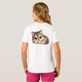 大きな瞳のキュートな子狼 クリアスタジアムバッグ Tシャツ (裏面フル)