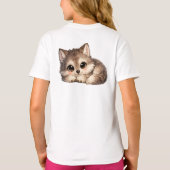 大きな瞳のキュートな子狼 クリアスタジアムバッグ Tシャツ (裏面)