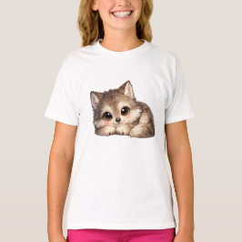 大きな瞳のキュートな子狼 クリアスタジアムバッグ Tシャツ