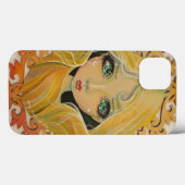 大きな瞳の小さな夢見る妖精 ファンタジーアート Case-Mate iPhoneケース (裏面 (横))