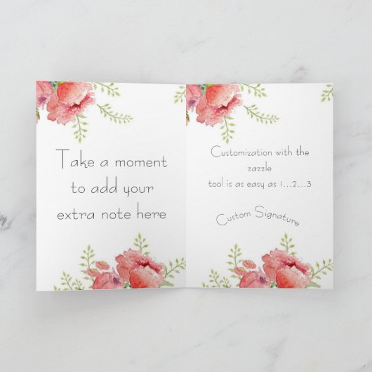 大きな瞳の少女 - 心からのバースデーカード カード (内部)