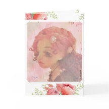 大きな瞳の少女 - 心に響く誕生日カード