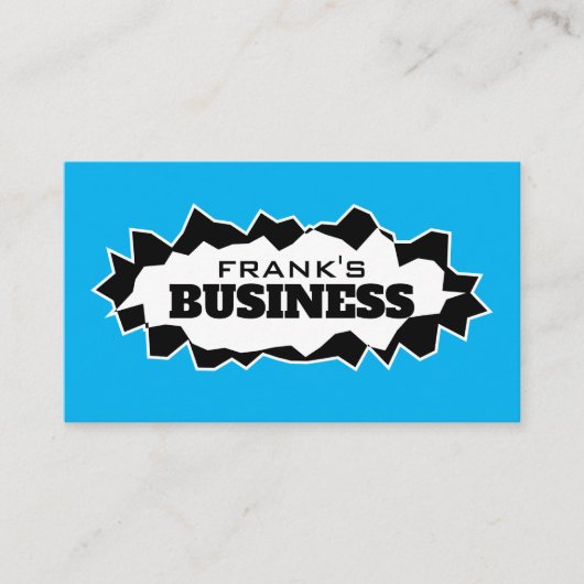 大きな破れた穴の面白いクールな名刺テンプレート 名刺 (正面)