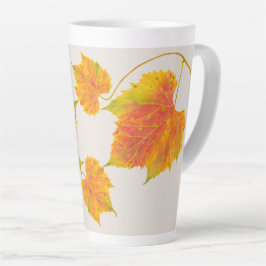 大きな秋マグ上のDottyスポットラテ カフェラテマグ