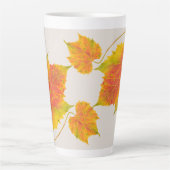 大きな秋マグ上のDottyスポットラテ カフェラテマグ (正面)