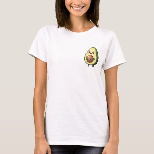 大きな種を持つかわいいアボカドの仲間 Tシャツ (正面)