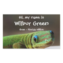 大きな笑顔のゲッコネームバッジ