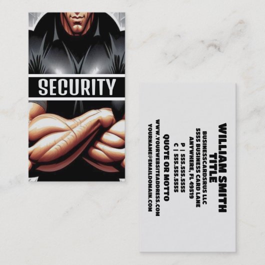 大きな筋肉の安全性 名刺 (正面/裏面)