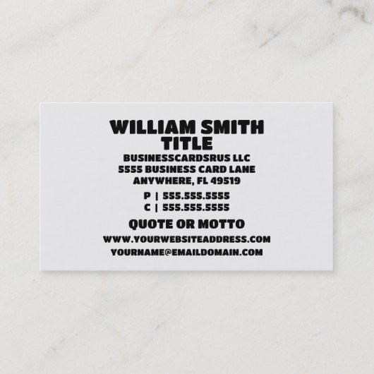 大きな筋肉の安全性 名刺 (裏面)