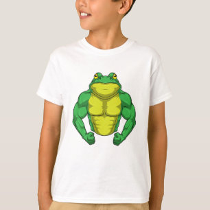 大きな筋肉を持つボディビルダーとして歩く Tシャツ