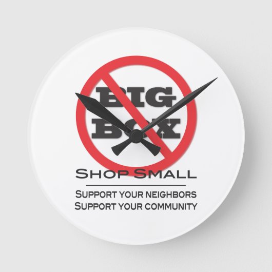 大きな箱の店はない！ ラウンド壁時計 (正面)