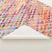 大きな糸を織る布地のテクスチャ シェルパブランケット (3/4)