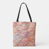 大きな糸を織る布地のテクスチャ トートバッグ (裏面)