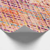 大きな糸を織る布地のテクスチャ ラッピングペーパー (角)