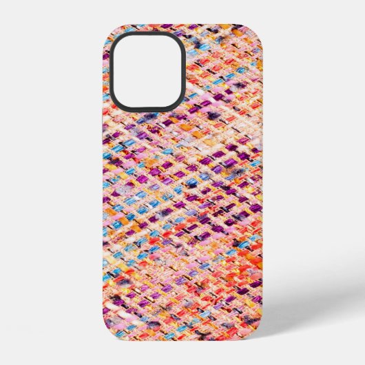 大きな糸を織る布地のテクスチャ iPhoneケース (裏面)