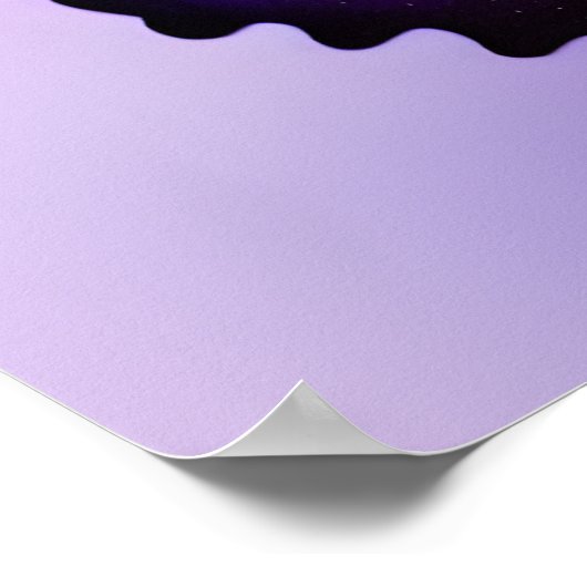 大きな紫色の蝶 ポスター (角)