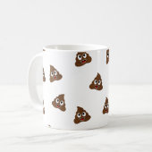 大きな絵文字の山笑いウンチ コーヒーマグカップ (正面左)