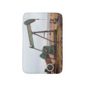 大きな緑のカボチャが油場 バスマット (正面縦)