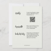 大きな緑のカボチャの赤ちゃんシャワーすべて1つ 招待状 (裏面)