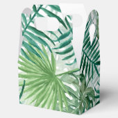 大きな緑のシダのヤシとモンステラ熱帯植物 フェイバーボックス (オープン)