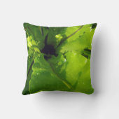 大きな緑のシダ葉の クッション (裏面)