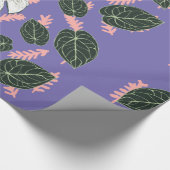 大きな緑の葉 ラッピングペーパー (角)