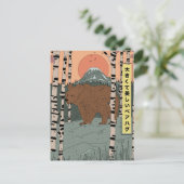 大きな美しいクマの抱擁 ポストカード (スタンド正面)