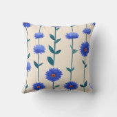 大きな美しいターコイズの花 クッション (裏面)