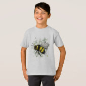 大きな美しいマルハナバチのデジタル画 Tシャツ (正面フル)
