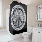 大きな美しい平和のサイン シャワーカーテン (インサイチュ)
