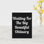 大きな美しい死亡記事を待っている カード (黄色い花)