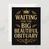 大きな美しい死亡記事を待っている シーズンポストカード (正面/裏面)