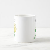 大きな美しい黄色いバラ コーヒーマグカップ (中央)