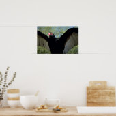 大きな翼を広げるトルコのハゲワシ ポスター (キッチン)