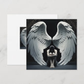 大きな翼を持つ天使 招待状 (正面/裏面)