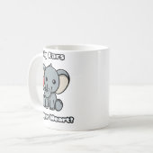 大きな耳より大きなハート!愛らしい象 コーヒーマグカップ (正面左)