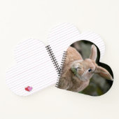 大きな耳を持つ可愛いジンジャーバニー ノートブック (内部)