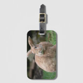 大きな耳を持つ可愛いジンジャーバニー ラゲッジタグ (正面縦)