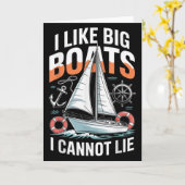 大きな船が好きで嘘はつけない - 面白いセーリング＆ カード (黄色い花)