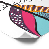 大きな色の羽とdのシームレスなパターン ポスター (角)