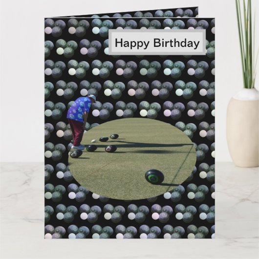 大きな芝鉢、誕生日カード、 カード (正面)