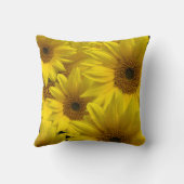 大きな花たくさんの大きな黄色いデイジー クッション (裏面)