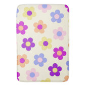 大きな花のパワーデザイン – 黄色の背景 バスマット (正面縦)