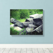 大きな花崗岩の岩の自然 キャンバスプリント (インサイチュ (ウッドフロア))