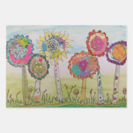 大きな花 ラッピングペーパーシート