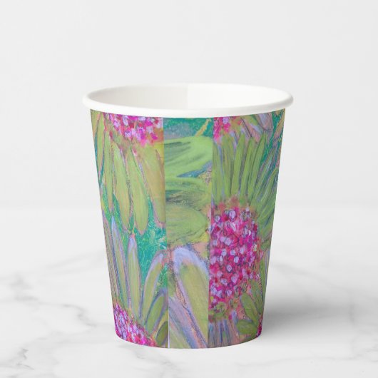 大きな花 紙コップ (左)