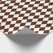 大きな茶色と白のハーレクインの包装紙 ラッピングペーパー (角)