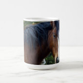 大きな茶色のクレイデール馬 コーヒーマグカップ (中央)